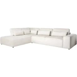 3-zits Hoekbank Lund Chenille, kleur Crème