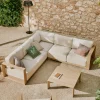 5-zits Loungebank Ambra Acaciahout