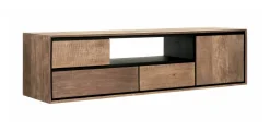 Zwevend TV-meubel Metropole Teakhout, 155cm